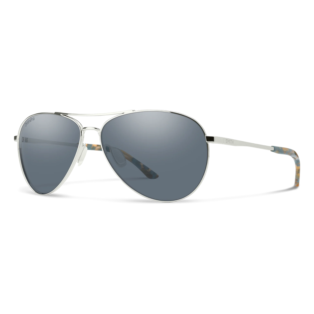 Smith Langley 2 sunglasses showing engraved logo and adjustable nose pads