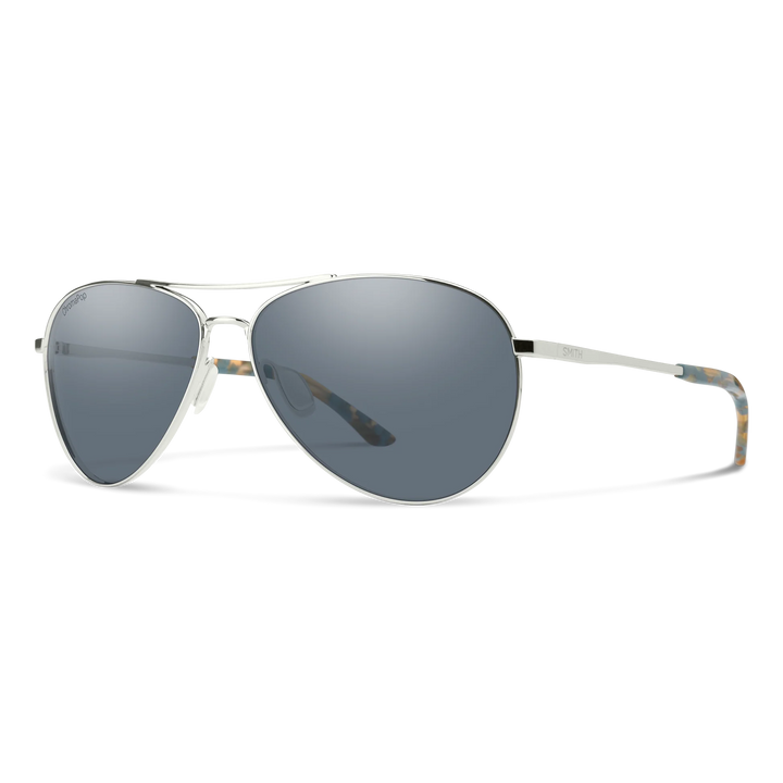 Smith Langley 2 sunglasses showing engraved logo and adjustable nose pads