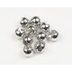 Reflective silver slotted tungsten beads for fishing lures