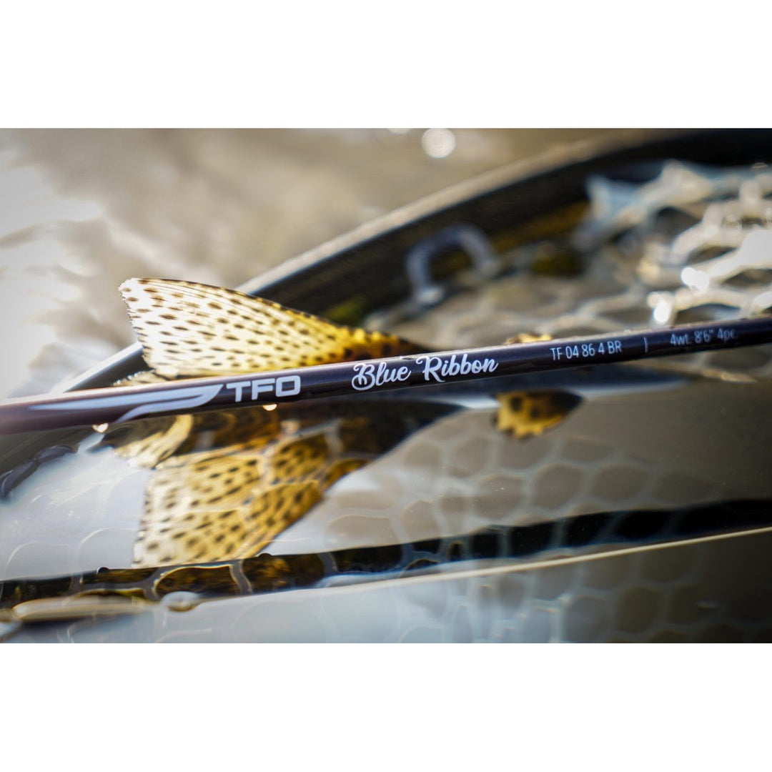 Close-up of TFO Blue Ribbon 4wt 8&