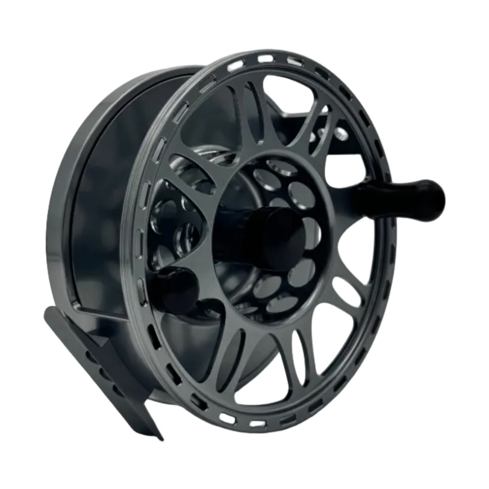 Tibor Pacific graphite fly reel with large arbor spool and machined metal construction