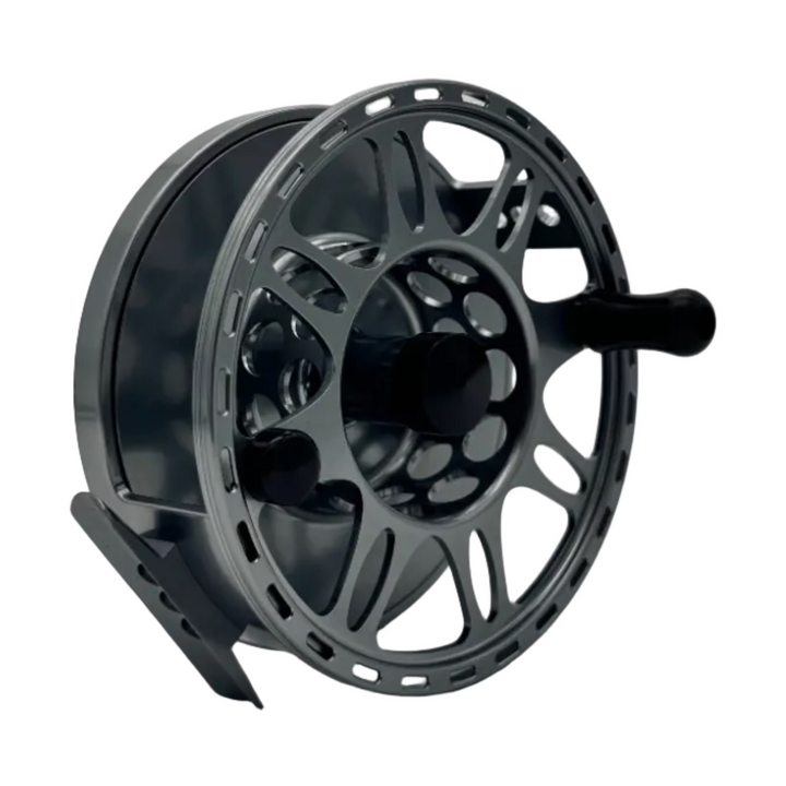 Tibor Pacific graphite fly reel with large arbor spool and machined metal construction