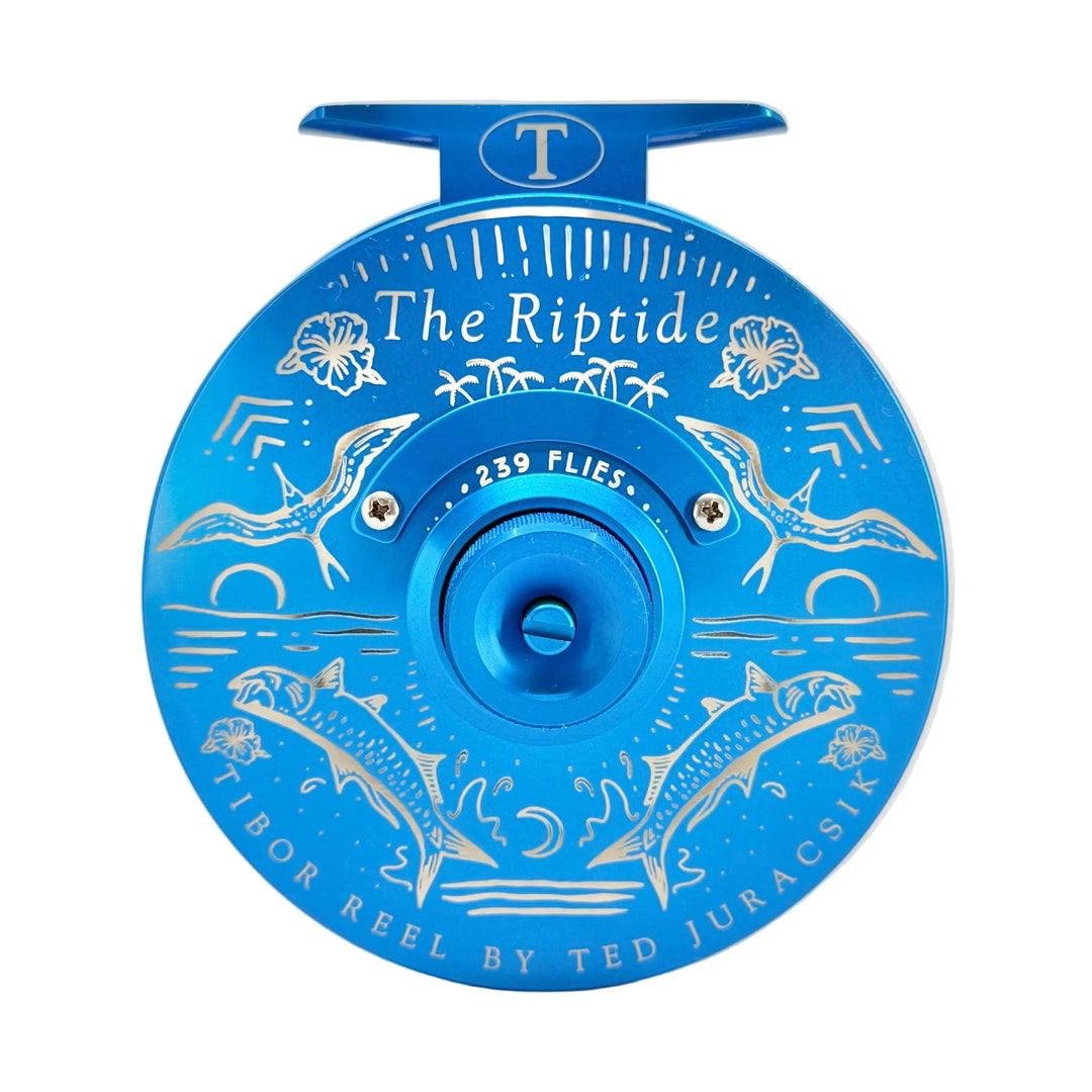 Tibor Riptide - Aqua w/Aqua Small Parts &amp; 239 Bre Drake Tarpon Art (CUSTOM)(IN STOCK)