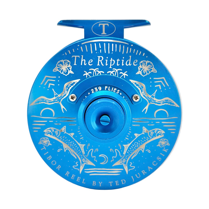 Tibor Riptide - Aqua w/Aqua Small Parts &amp; 239 Bre Drake Tarpon Art (CUSTOM)(IN STOCK)