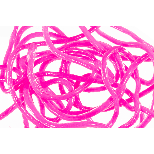 Hot pink glossy translucent fly tying material