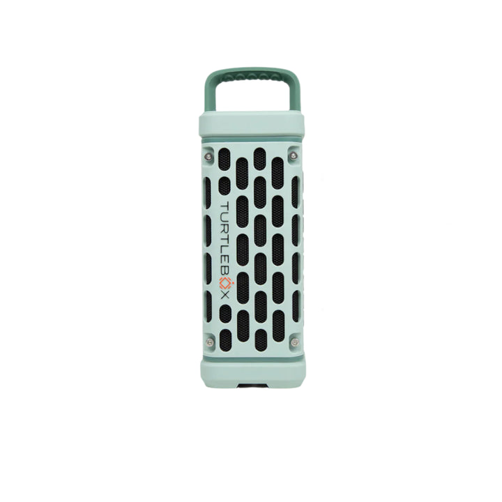 Turtle Box Ranger portable Bluetooth speaker in River Rock mint green with rugged design