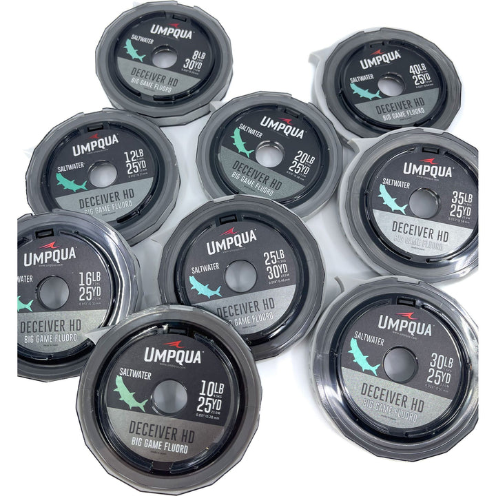 Assorted Umpqua Deceiver HD Saltwater Fluorocarbon Tippet Spools