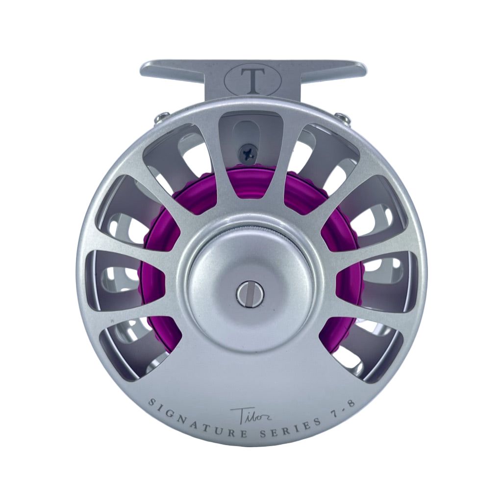 Tibor Sig. Series 7/8 Frost Silver w/ Neon Pink Hub (CUSTOM IN STOCK)