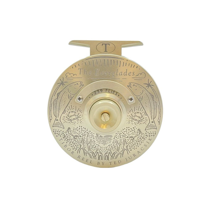 Tibor Everglades - Satin Gold w/ 239 Bre Drake Redfish Art (CUSTOM) (IN STOCK)