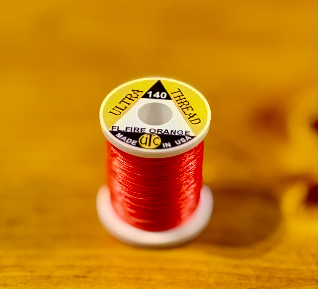 Fl Fire Orange Wapsi Ultra 140 thread close-up