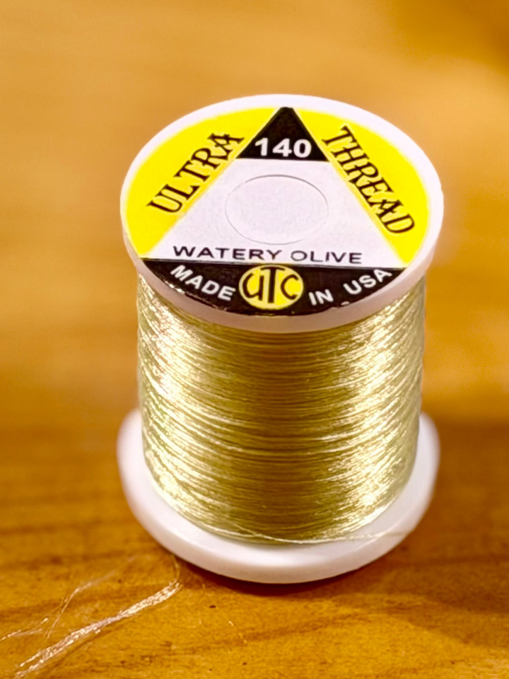 Watery Olive UTC Ultra 140 thread with sheen