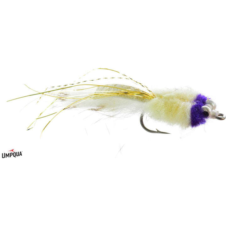 Umpqua Drum Beater 02 white and purple saltwater fly with silver eyes for sea trout