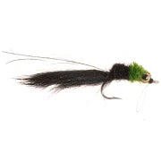 Umpqua Drum Beater 02 fly featuring lime green head and translucent whiskers for flats fishing