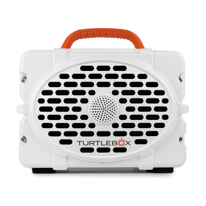 Turtle Box Gen 2 Speaker - White - Blazer Orange Handle (IN STOCK)