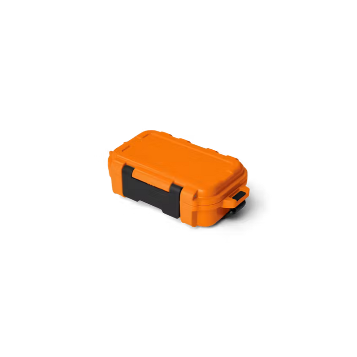 Yeti GoBox 1 Gear Case in vibrant orange with black latch strap