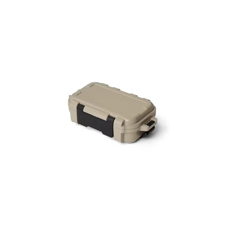 Yeti GoBox 1 Gear Case in sand color with black latch strap