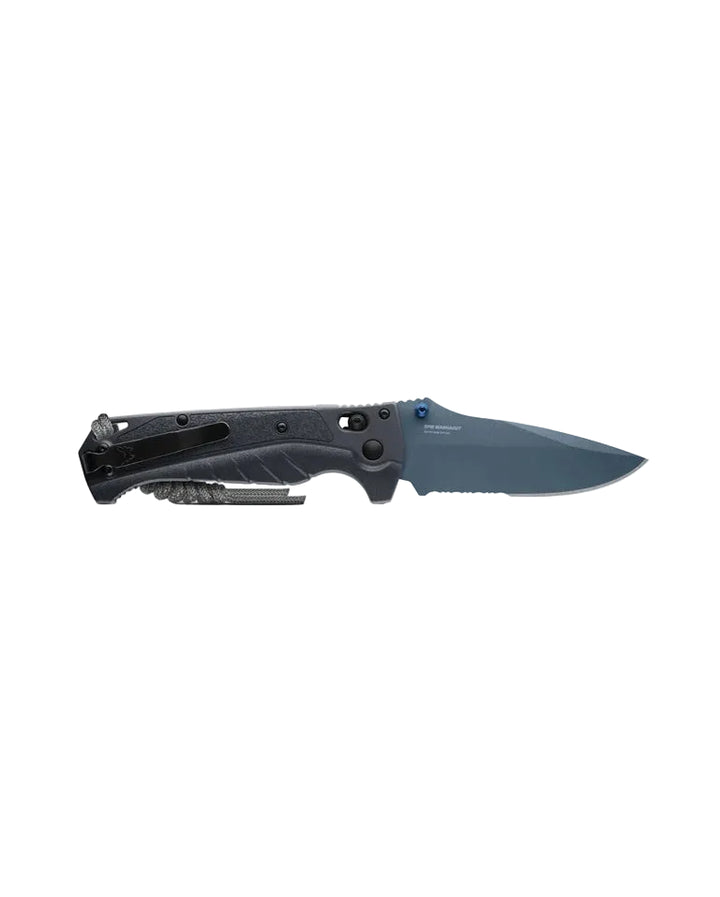 Benchmade Adira folding knife with Tempest Gray Grivory handle and MagnaCut drop-point blade
