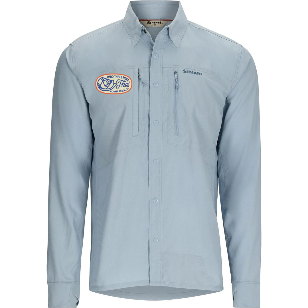 239 Flies Simms M's Intruder® BiComp Fishing Shirt - Steel Blue