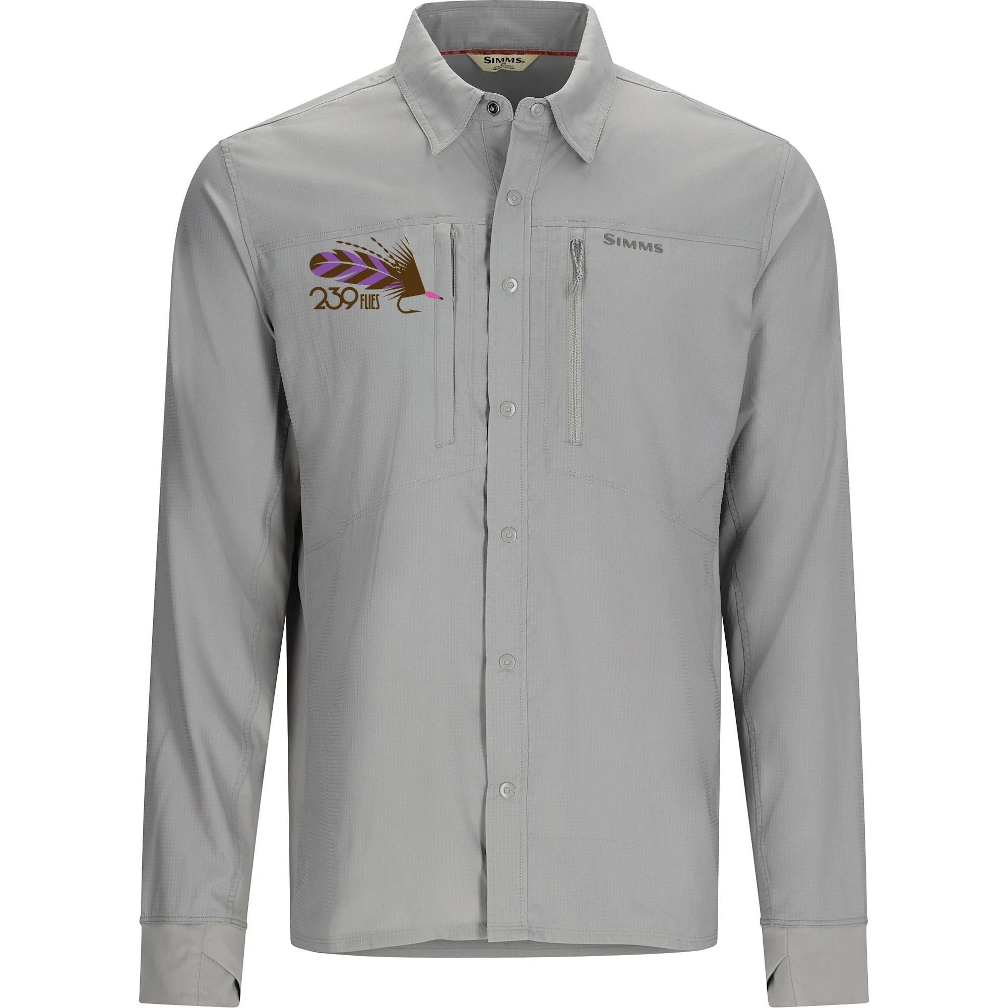 239 Flies Simms M's Intruder® BiComp Fishing Shirt - Cinder