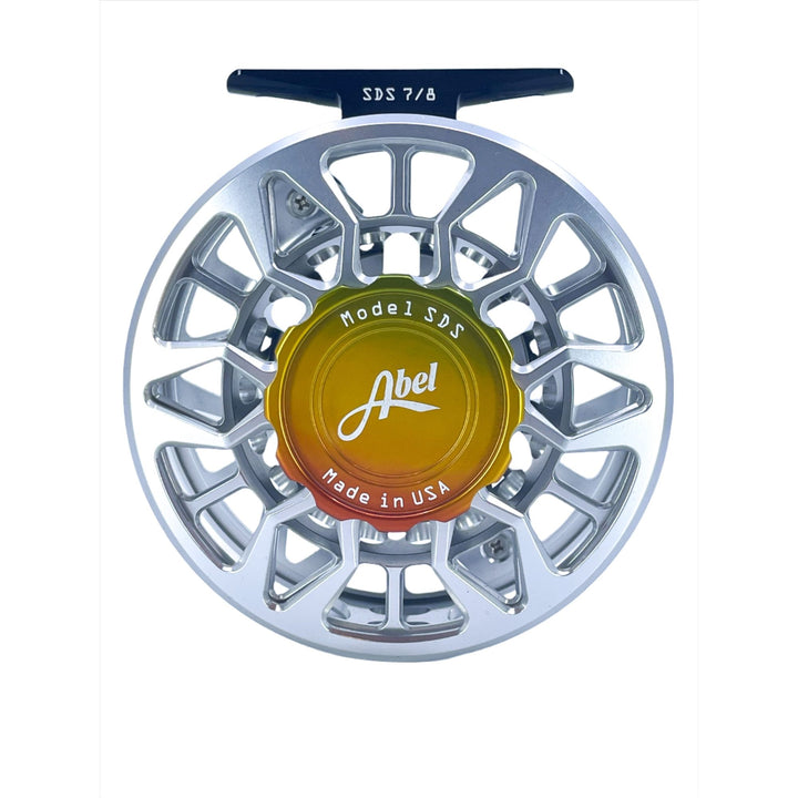 Abel Reels SDS 7/8 - Platinum w/ Rasta Fade Drag Knob & Deep Green Handle (IN STOCK)