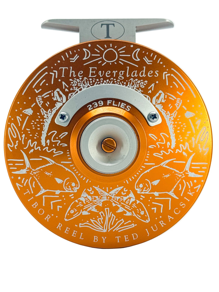 Tibor Everglades - Sunset Orange w/ Frost Silver Small Parts & 239 Bre Drake Grand Slam Art (IN STOCK)