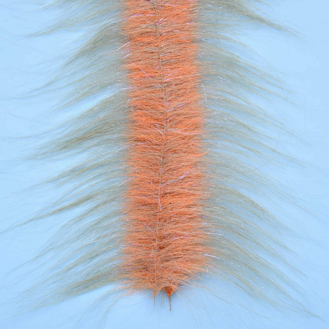 EP Craft Fur Brush 3" - Grey Olive & Fluorescent Orange