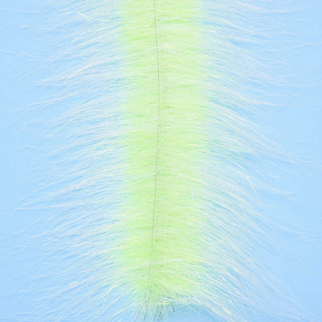 EP Craft Fur Brush 3" - White & Chartreuse