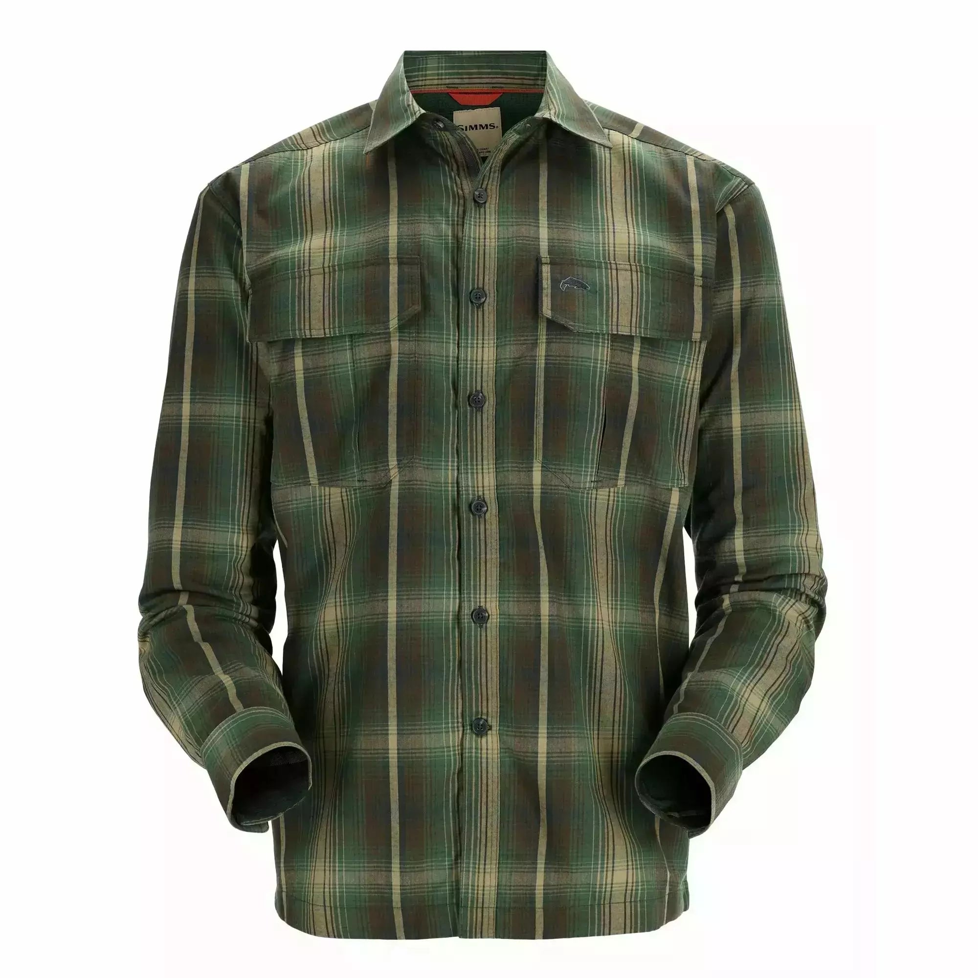 Simms Men's ColdWeather Shirt - Forest Hickory Plaid