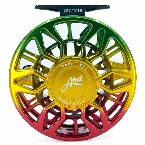 Abel Reels SDS 9/10 Ported Rasta Fade w/Rasta Fade Drag Knob & Red Handle (IN STOCK)