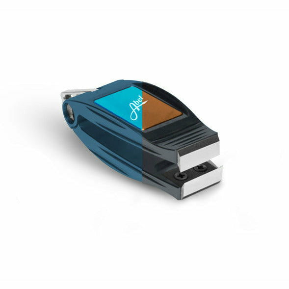 Abel Nipper dual cutting surface with dark blue anodized body and magnetic spring