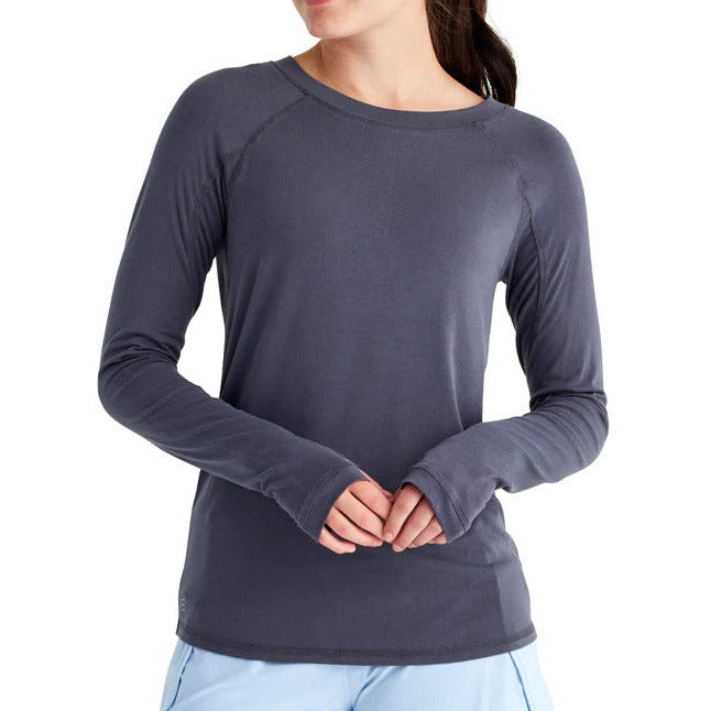 Free Fly Women's Bamboo Shade Long Sleeve - Abyss