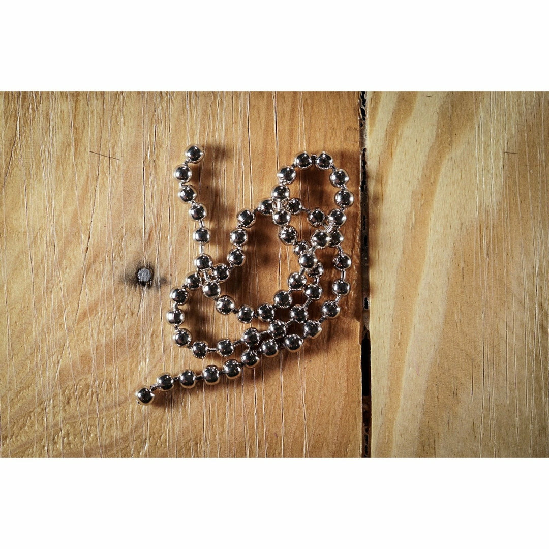 Medium silver bead chain for fly tying materials