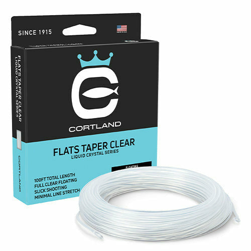 Cortland Liquid Crystal Series flats taper clear fly line packaging