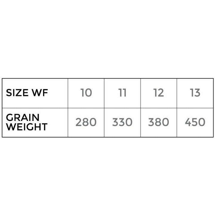 Cortland Tarpon Taper Clear fly line grain weight size chart WF 10-13