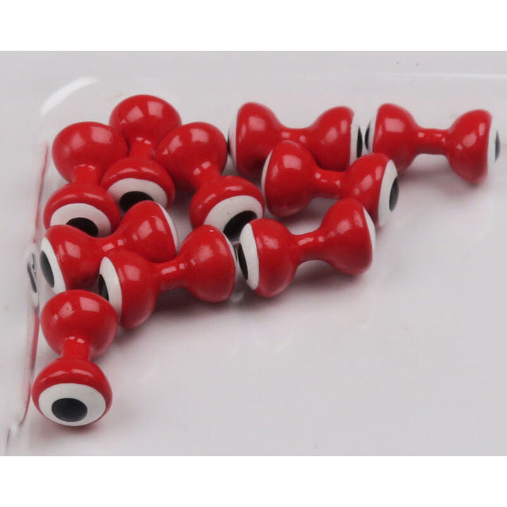 Hareline Double Pupil Lead Eyes red with white sclera