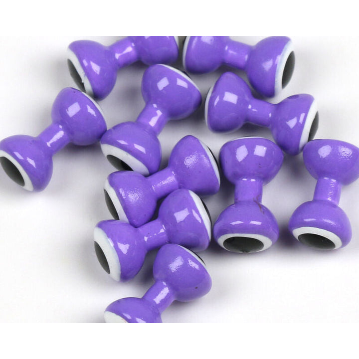 Hareline Double Pupil Lead Eyes purple dumbbell shape