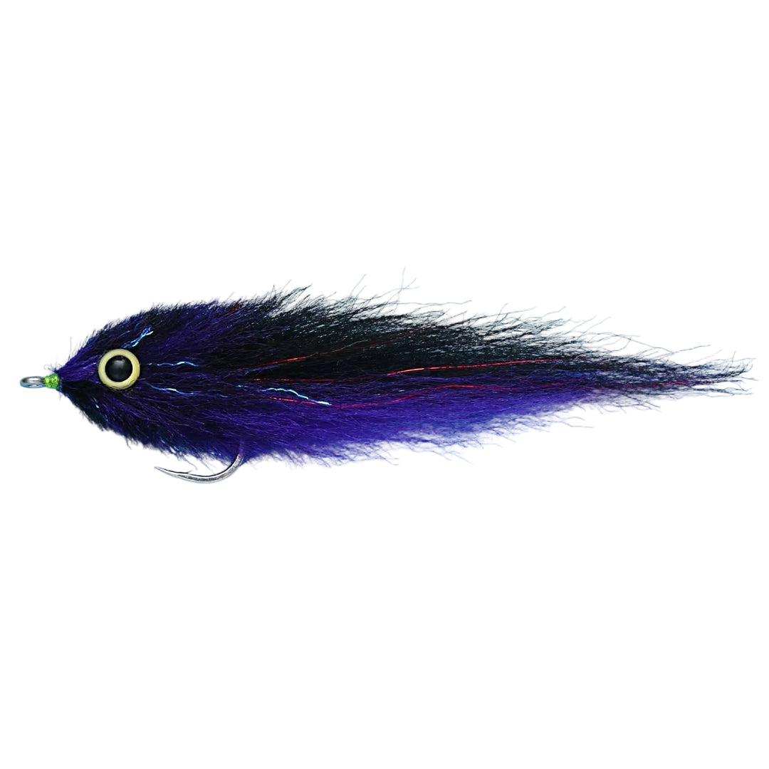 E.P. Dorado purple and black fishing fly 