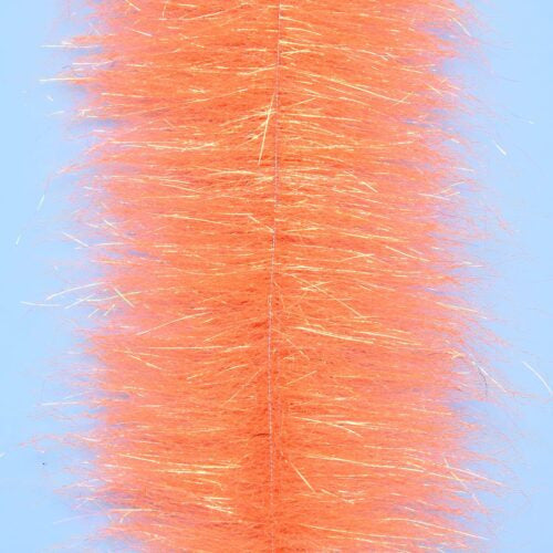EP Anadromus Brush 2.5 inch Fluoro Orange fly tying material with sparkle