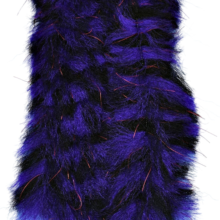 Black and iridescent purple chevron brush with copper metallic threads for contrast