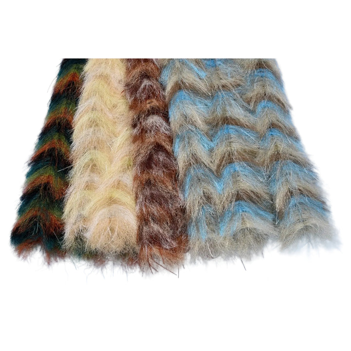 Four pack of EP Crustaceous Brushes including green, cream, brown, and blue chevron variants