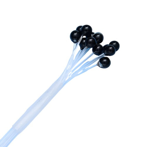 Opaque black extra small crab and shrimp eyes for fishing