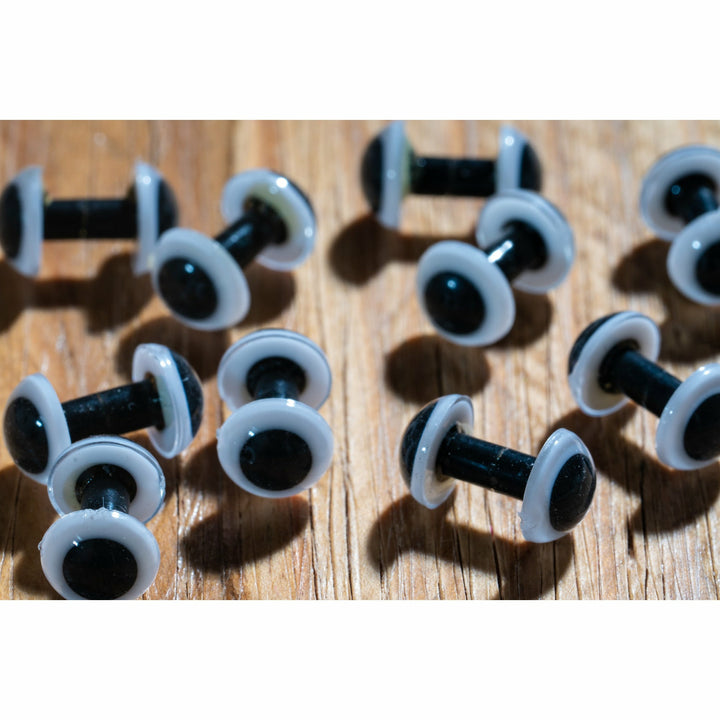 White EP Gamechange Eyes fly tying materials close-up