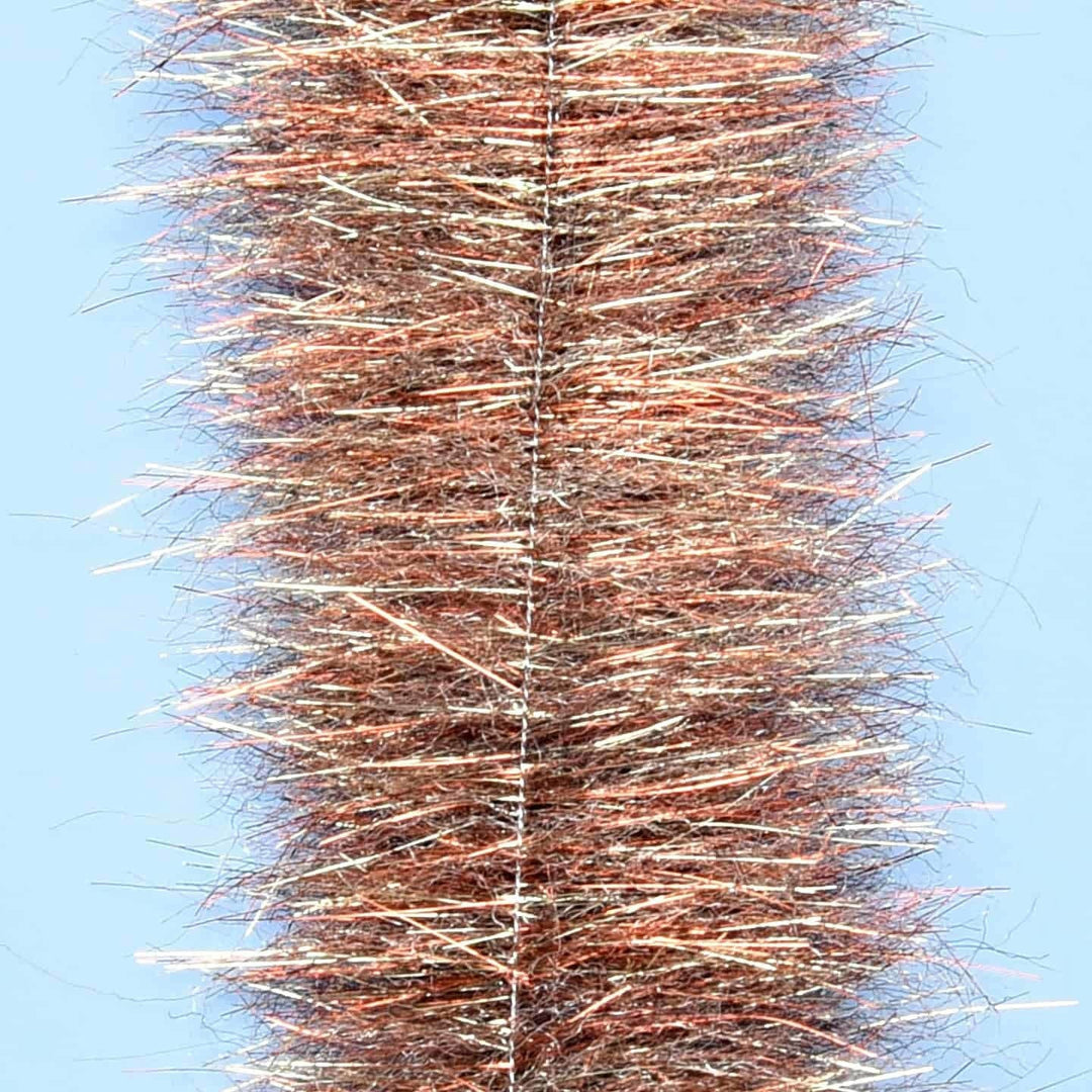 EP Minnow Head Brush 1.5 inch speckle brown fly tying material close-up