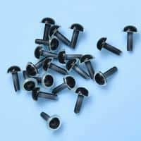 Clear rimmed EP plastic fly eyes with black stems