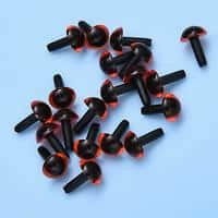 Black EP plastic fly eyes with red translucent rims
