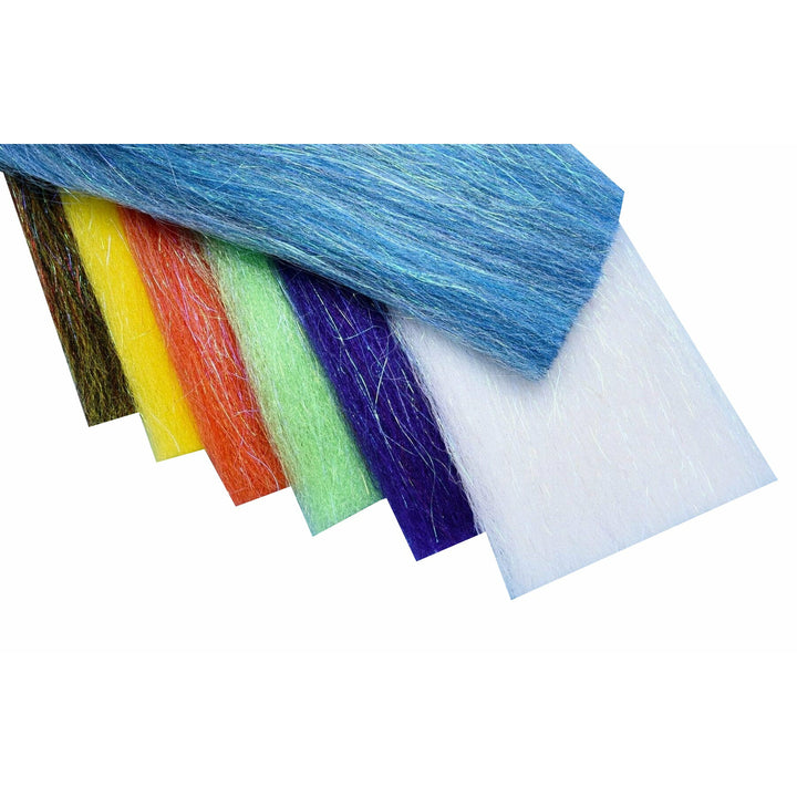 Variety pack of eight colorful EP SCULPT-A-FLY FIBERS 3-D swatches