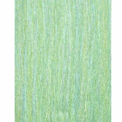 Seafoam green synthetic fly tying material with white and blue threads
