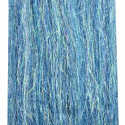 Medium blue EP SCULPT-A-FLY FIBERS 3-D with cyan and silver reflective strands