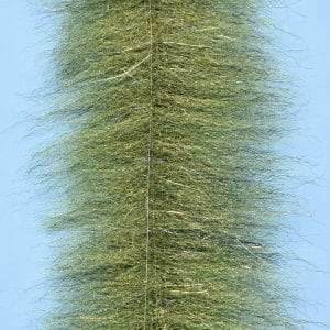 Olive EP Streamer Brush fly tying material with wispy synthetic fibers