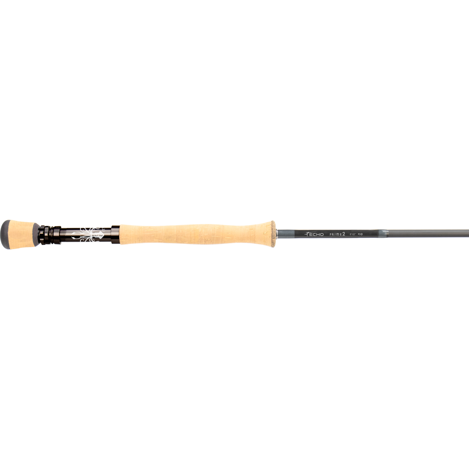 Echo Prime 8'10" 6/7 fly rod with charcoal blank and cork handle